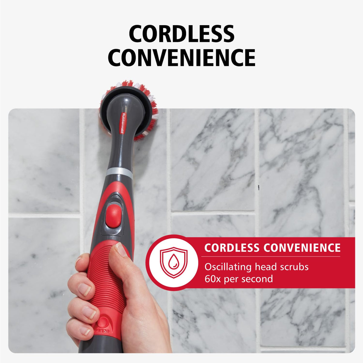 Rubbermaid Reveal Soft Bristle Brush for delicate surfaces