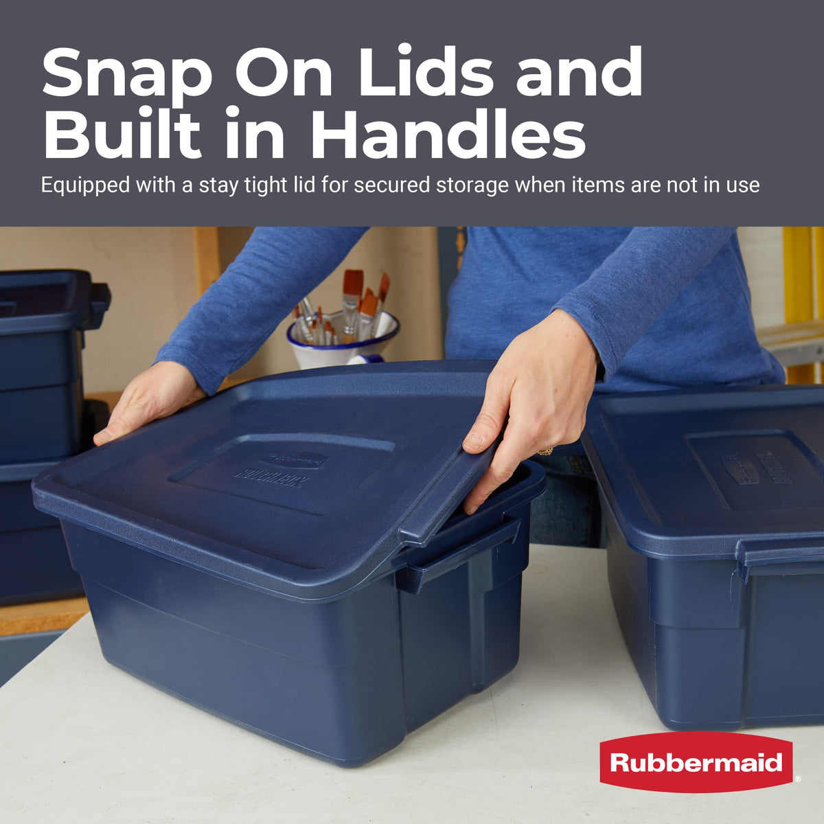 Rubbermaid Roughneck interior dimensions enable efficient stacking