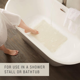 Rubbermaid Safti-Grip bath mat dimensions 22-5x14 inches.