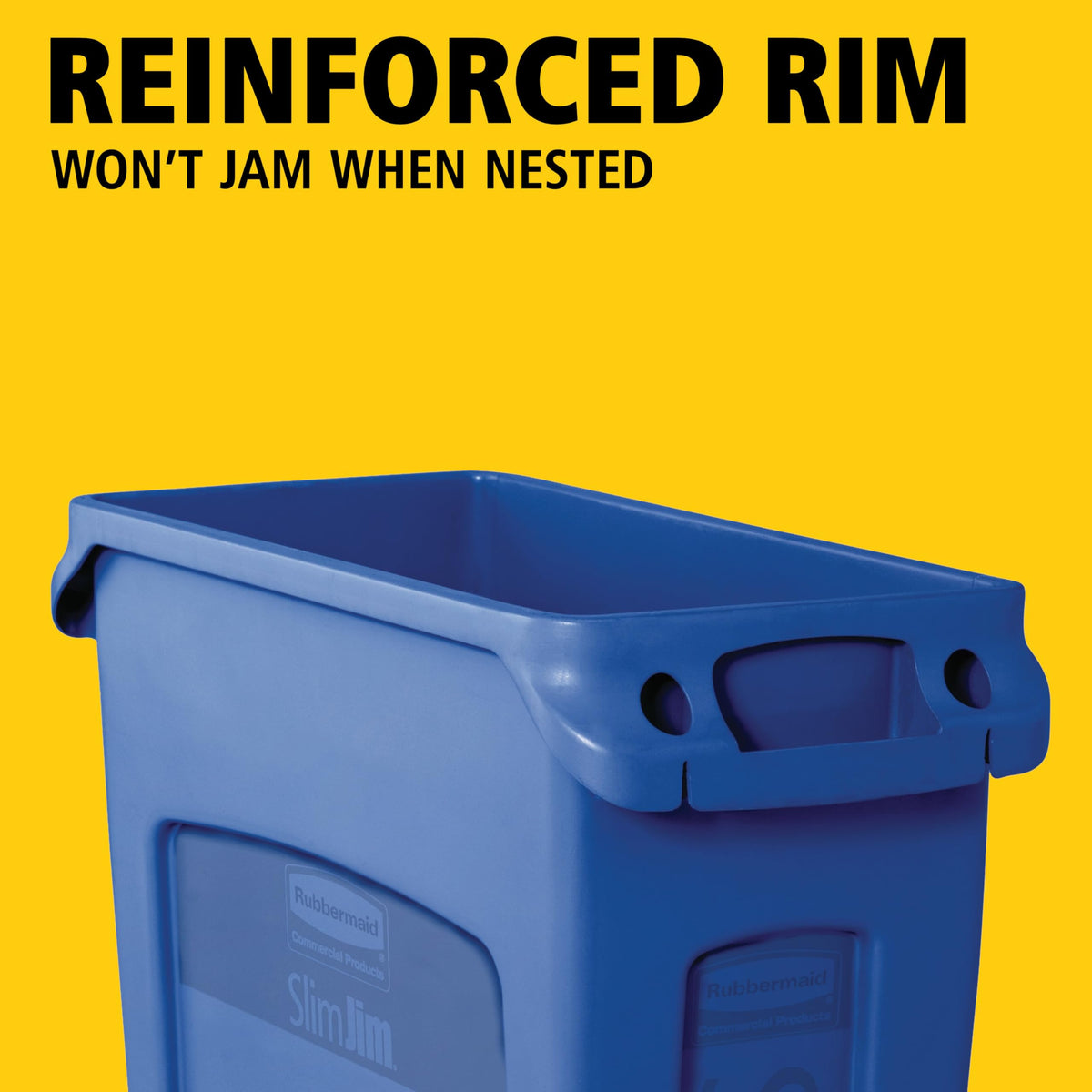 Slim Jim bin with venting channels facilitates quick liner removal
