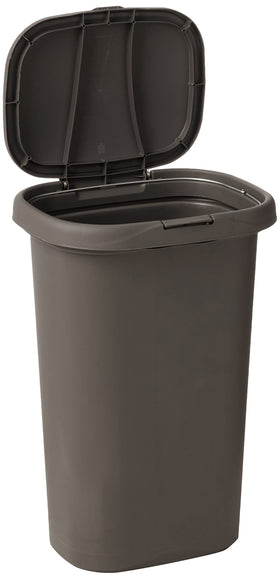 Rubbermaid Spring Top with LinerLock wires keeps bags secure and mess-free.