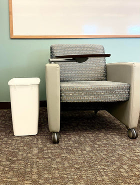 Rubbermaid rectangular design fits tight spaces like cabinets and bathrooms.