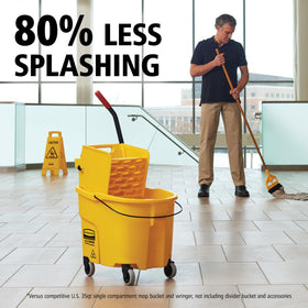 WaveBrake baffles reduce splashing for cleaner mopping and safer floors.