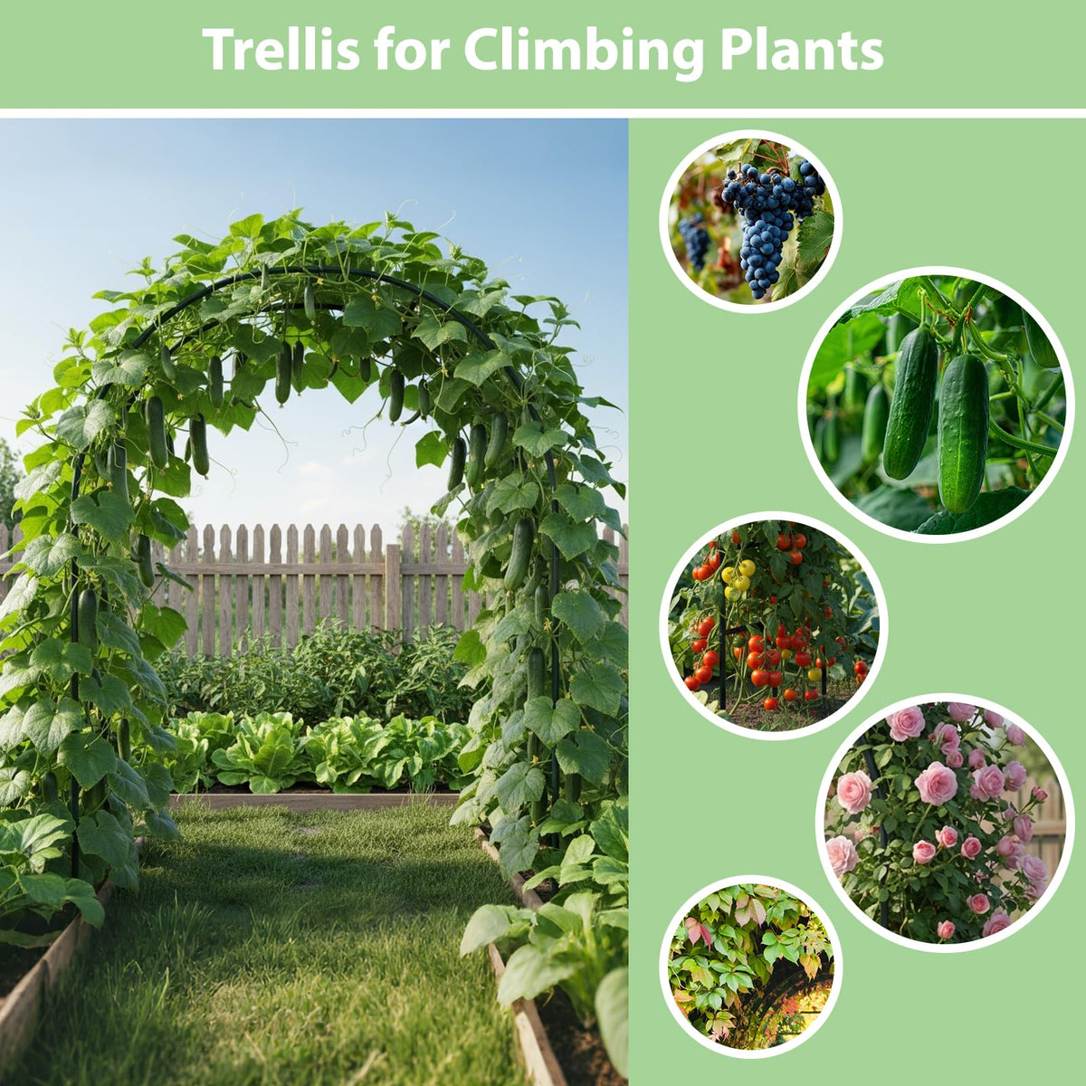 RUBFAC 7.8ft garden arch decorated as balloon backdrop