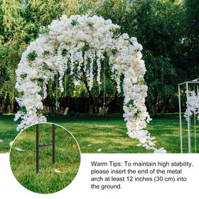 RUBFAC 7.8ft garden arch supports vines along a garden path
