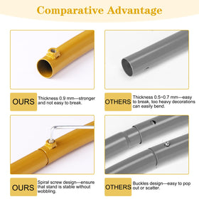 RUBFAC ground nails included, secure outdoor installations.