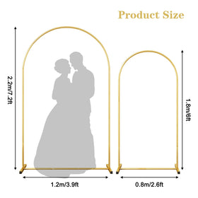 RUBFAC metal arch backdrop stand 6ft arch, compact option for small celebrations.