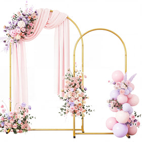 RUBFAC metal arch backdrop stand 7.2ft arch, ideal for weddings and outdoor events.