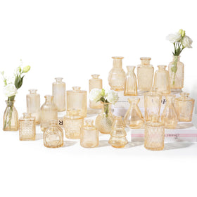 Ruckace bud vases in bulk showcase gold glass elegance for tables and centerpieces.