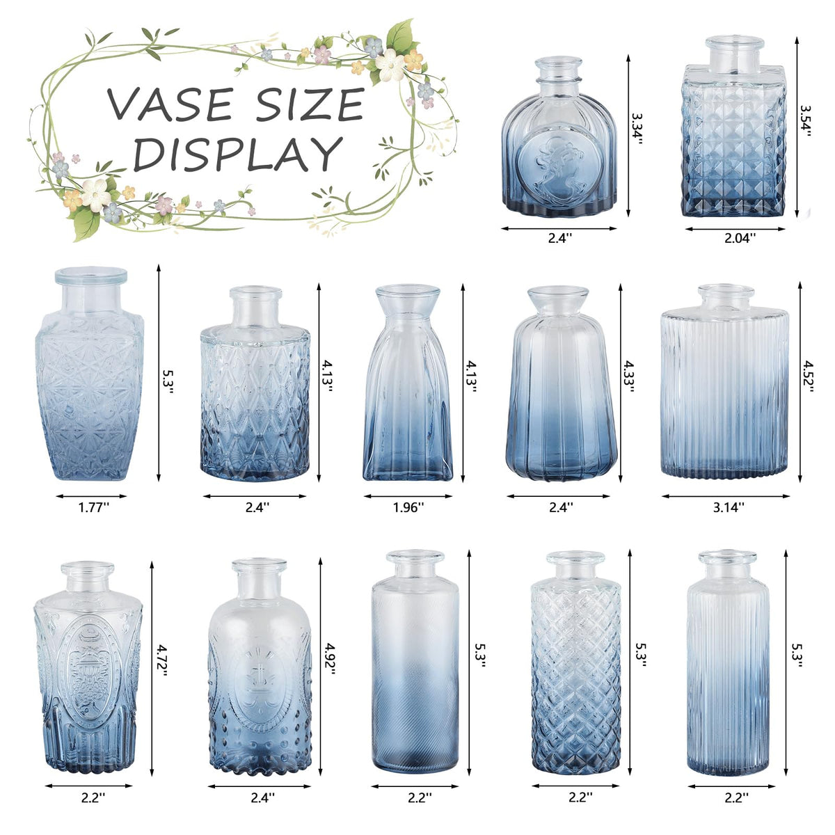 Ruckae bud vase close-up reveals etched details and light-catching glass.