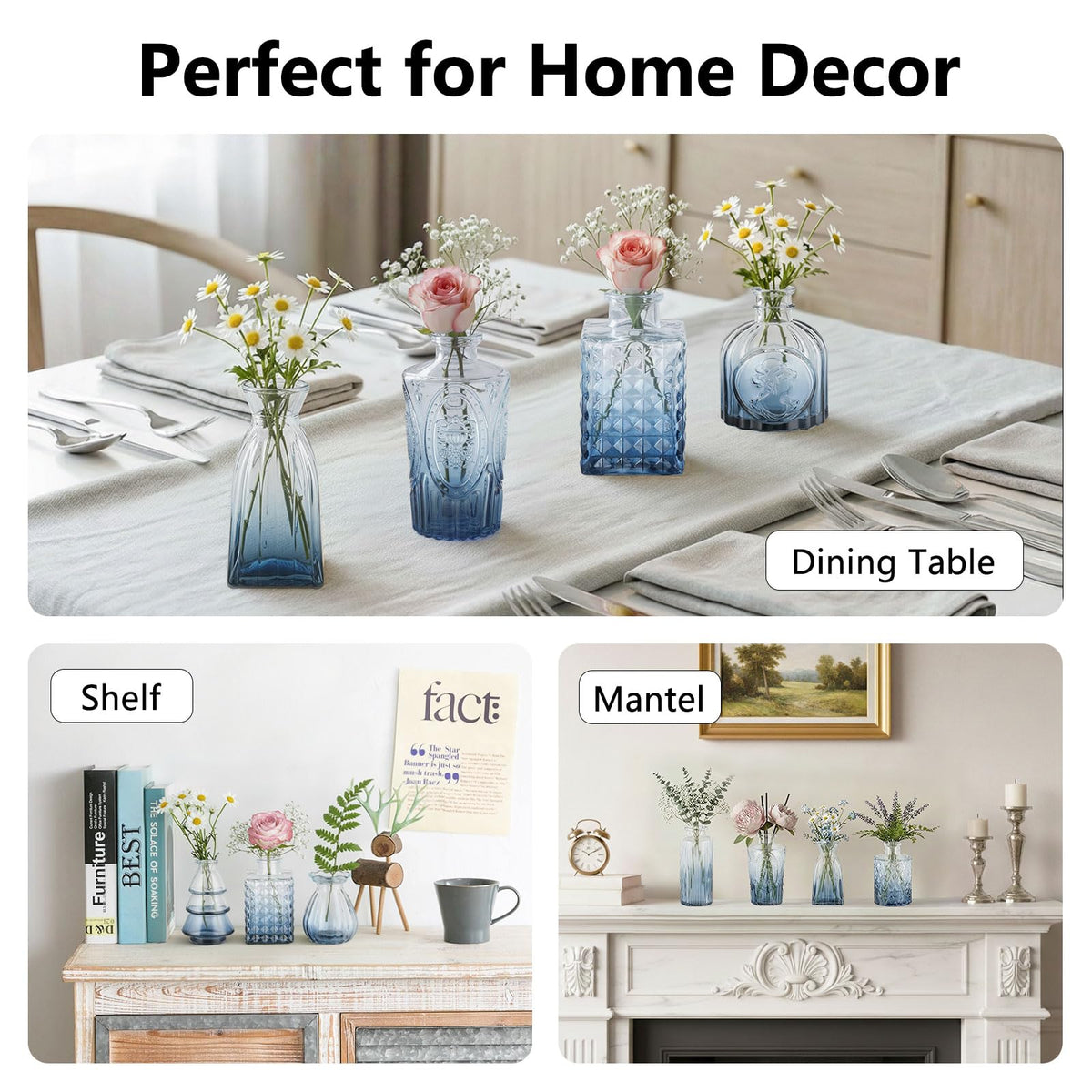 Ruckae centerpiece on dining table adds versatile decorative options.