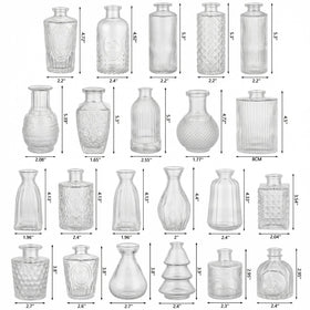 Ruckae mini glass vase set for dining table centerpieces and home decor.