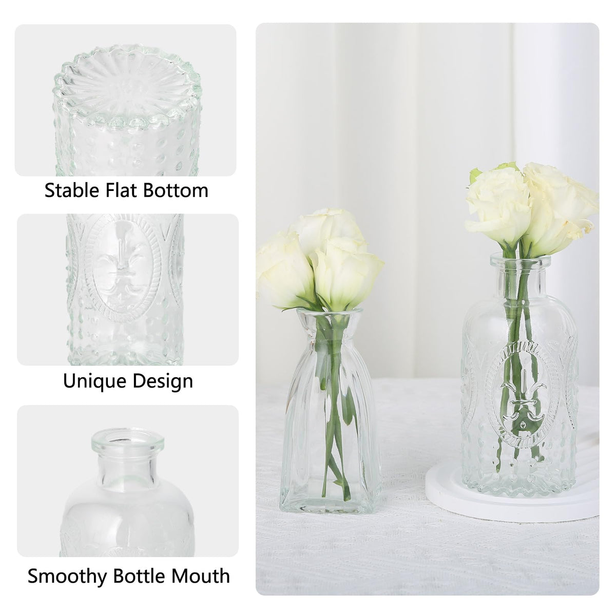 Ruckae securely packed bud vases protect during shipping.