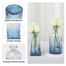 Ruckae small glass vase holds fresh or dried flowers beautifully.