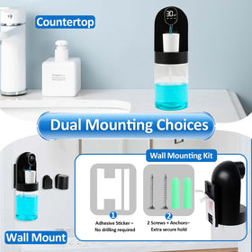 Rudnia mouthwash dispenser 600ml tank reduces refills during busy mornings.
