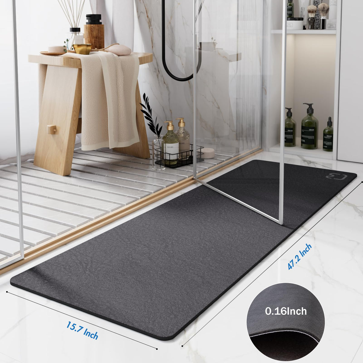 RUERYA diatomite stone surface mat shows fast drying and easy clean.