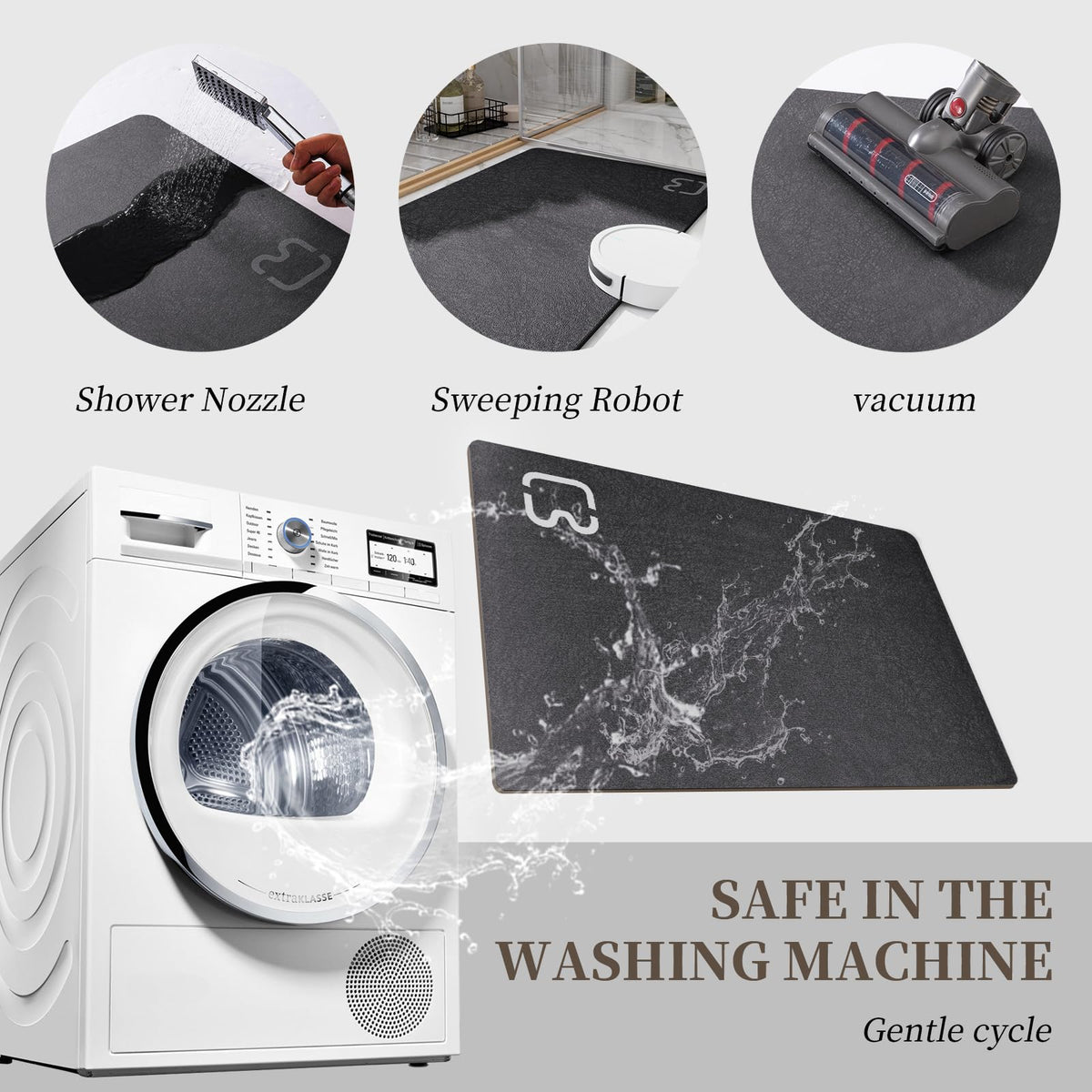 RUERYA slim design prevents fiber shedding and suits robot vacuums.