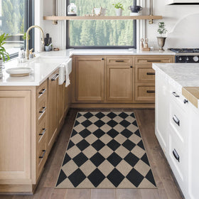Rugalia Easy Jute Checkered Diamond Pattern adds farmhouse charm
