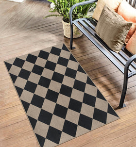 Rugalia Easy Jute Checkered Indoor-Outdoor Doormat for versatile entrances