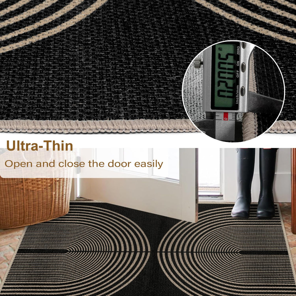 Rugalia Easy Jute Rainbow Runner machine washable for easy cleaning