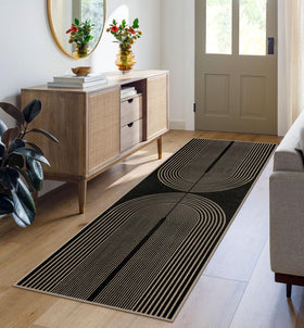 Rugalia Easy Jute Rainbow Runner, top view suitable for hallways and entryways