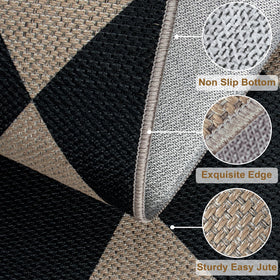 Rugalia Non-slip backing maintains stability on high-traffic floors.