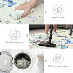 Rugalia non-slip TPE backing helps keep the mat in place