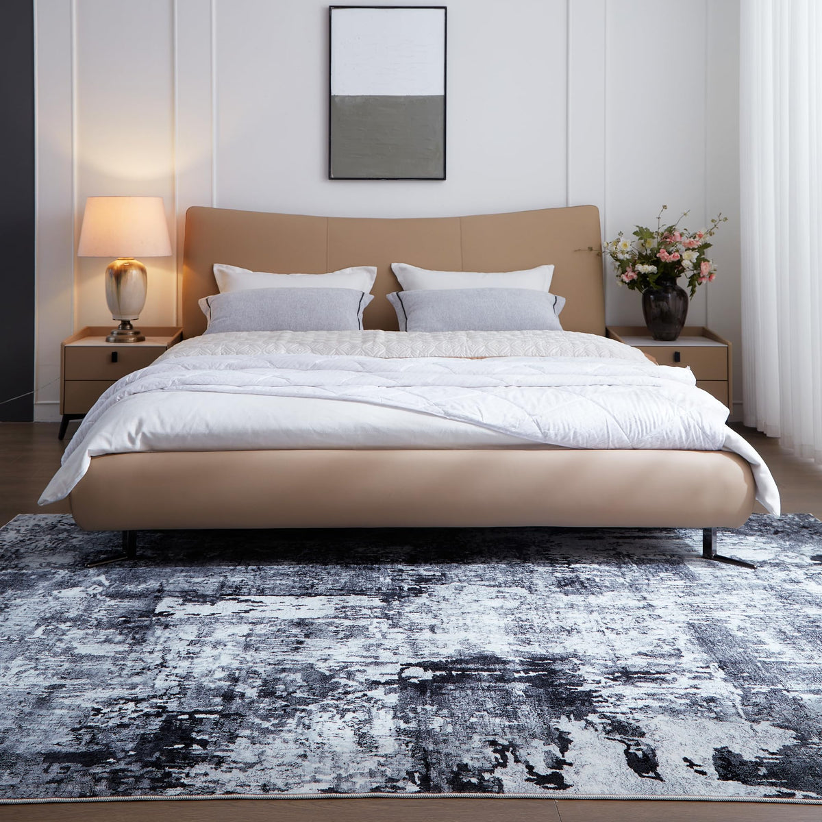 Rugcomf non-slip backing keeps the rug in place during busy days.