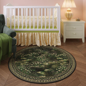 Rugcomf Circle Rug non-slip backing keeps entryways secure and stylish