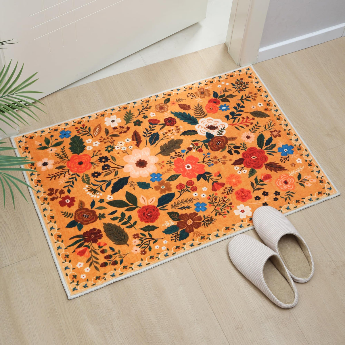 Rugcomf durable faux wool fibers resist fading in daily use.