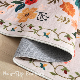 Rugcomf mat is machine washable for easy cleanup after spills