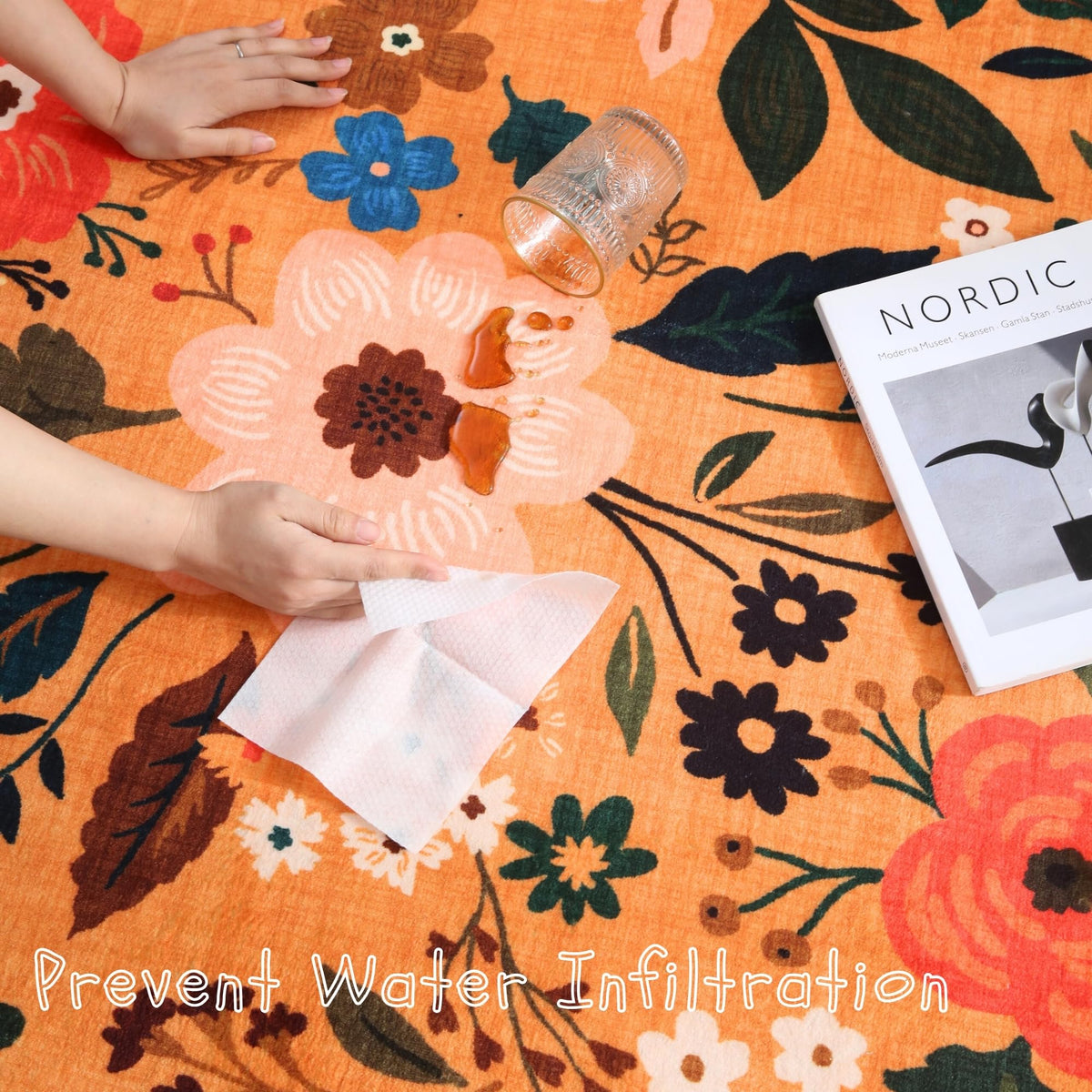 Rugcomf door mat non-slip back keeps it in place on busy floors.