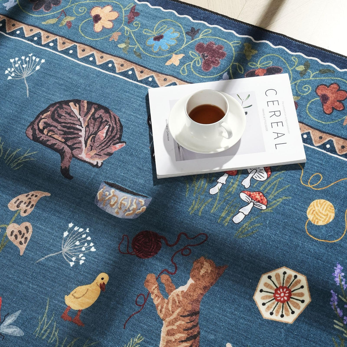 Rugcomf easy-clean design helps maintain a fresh look with light daily messes