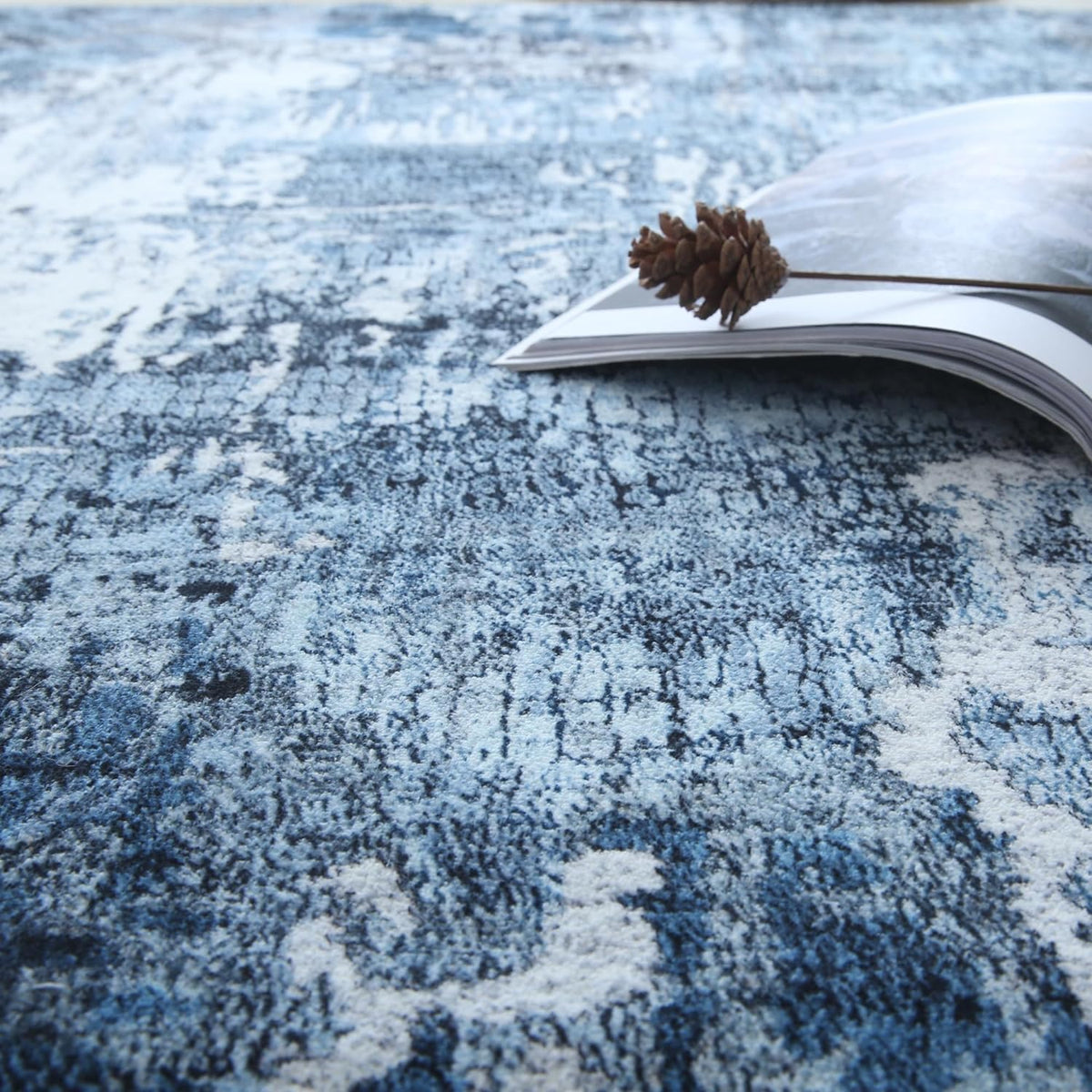 Rugcomf entryway rug designed to sit smoothly under furniture without snagging doors.