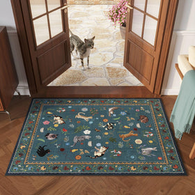 Rugcomf floral animal design rug adds vibrant style to living spaces and doorways