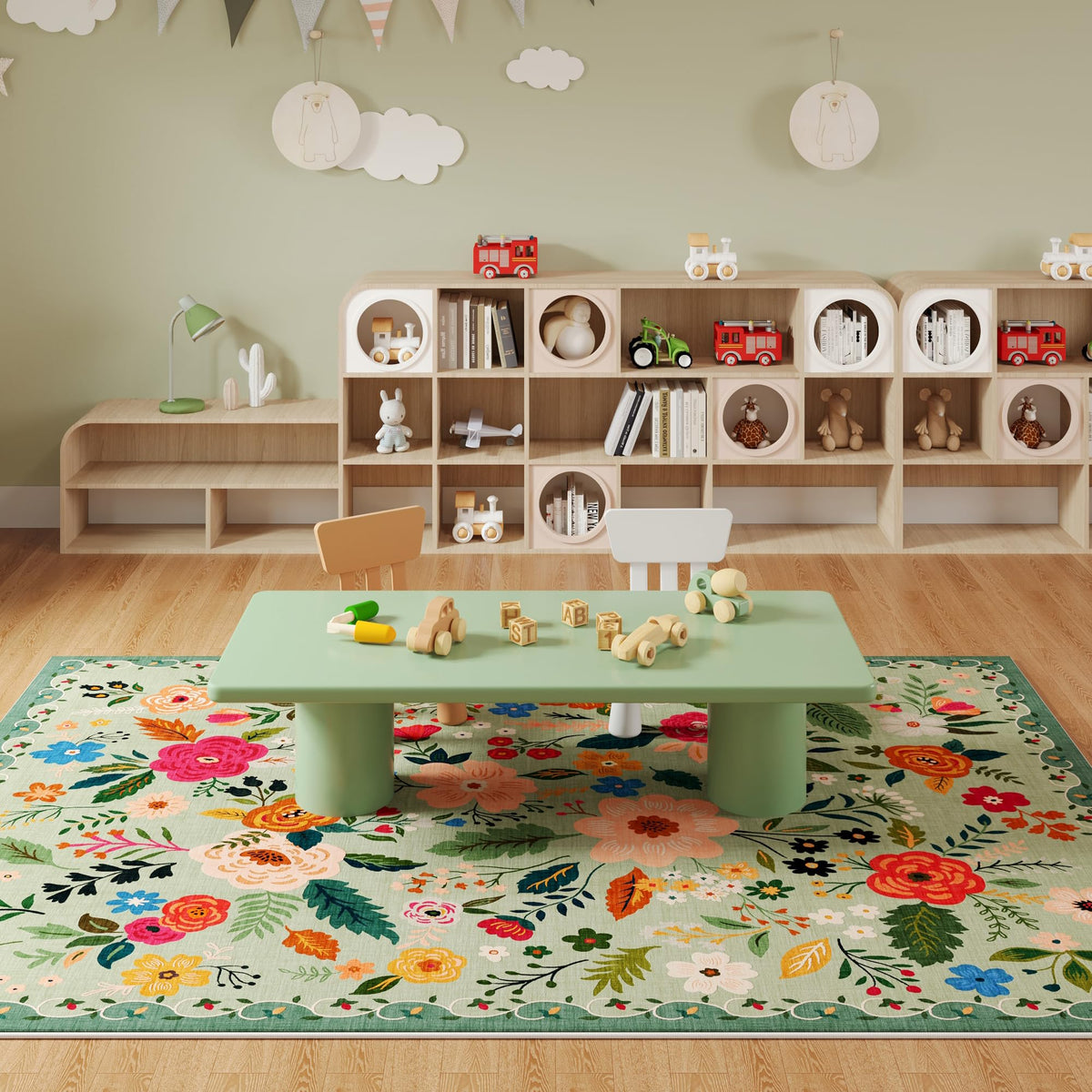 Rugcomf kid and pet-friendly rug for busy homes.