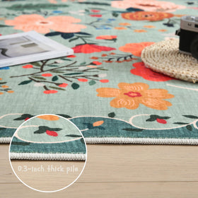 Rugcomf washable green runner makes upkeep effortless in busy homes.
