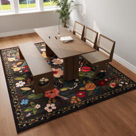 Rugcomf durable faux wool fibers resist wear.