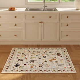 Rugcomf low-pile entryway rug blends comfort and practicality.