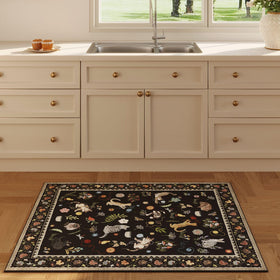 Rugcomf low-pile non-slip backing keeps the rug in place.