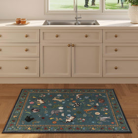 Rugcomf low-profile pile rug is kid and pet friendly for busy homes