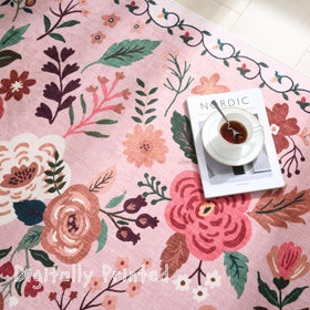 Rugcomf machine-washable pink entrance mat for quick refreshes.