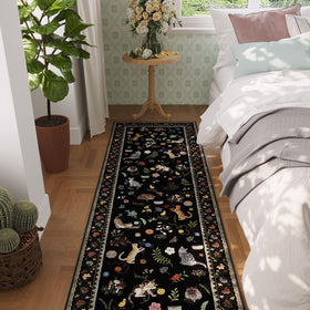 Rugcomf Runner rubber backing keeps the rug in place on most floors.