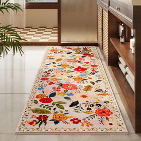 Rugcomf Runner Rug durable faux wool fibers suited for daily use in busy spaces.
