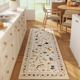 Rugcomf runner rug kitchen non-slip backing secures footing.