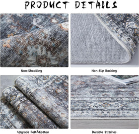 Rugcomf Runner Rug 100% polyester fibers offer durable everyday use.