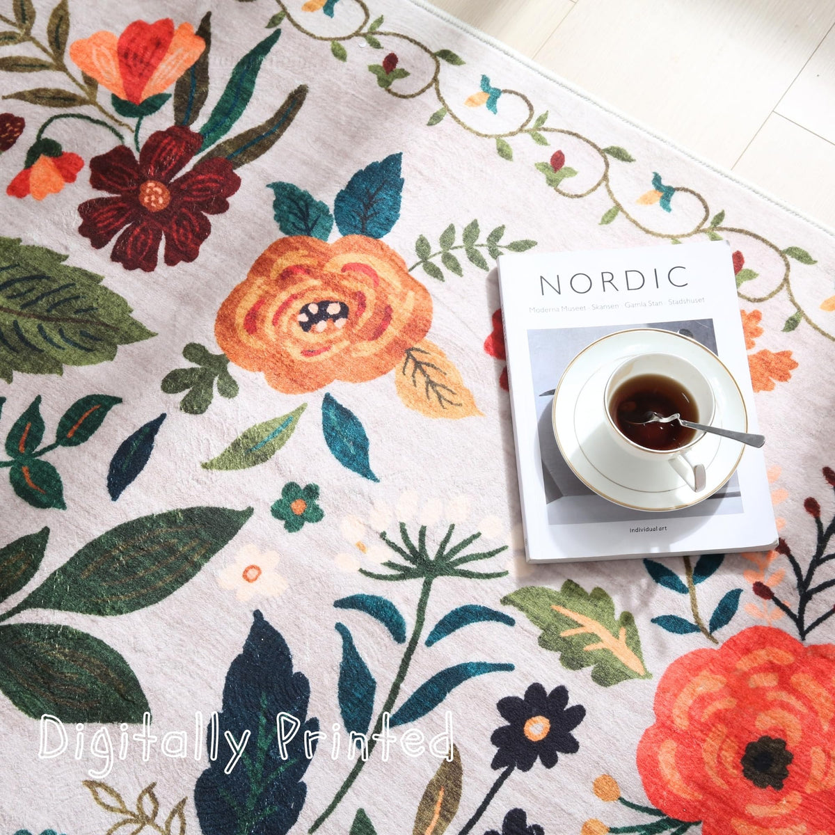 Rugcomf beige rug suits entryways, kitchens, and bathrooms gracefully