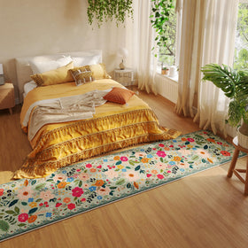 Rugcomf soft faux wool fibers deliver cozy underfoot in hallways and bedrooms.