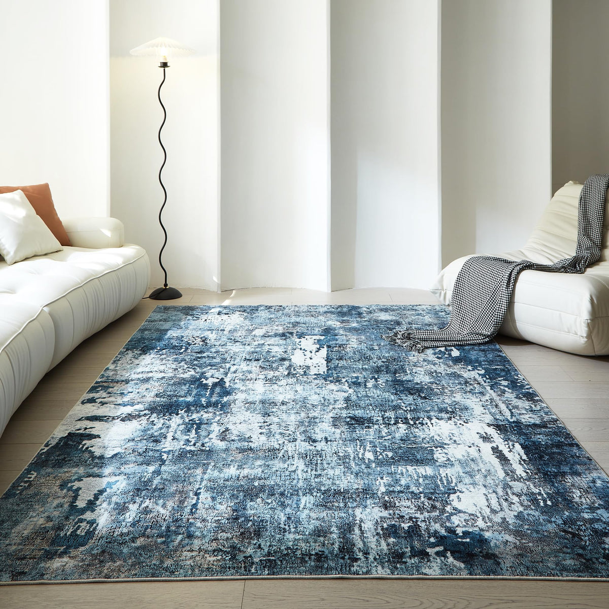 Rugcomf soft faux wool low pile rug offering plush underfoot comfort.