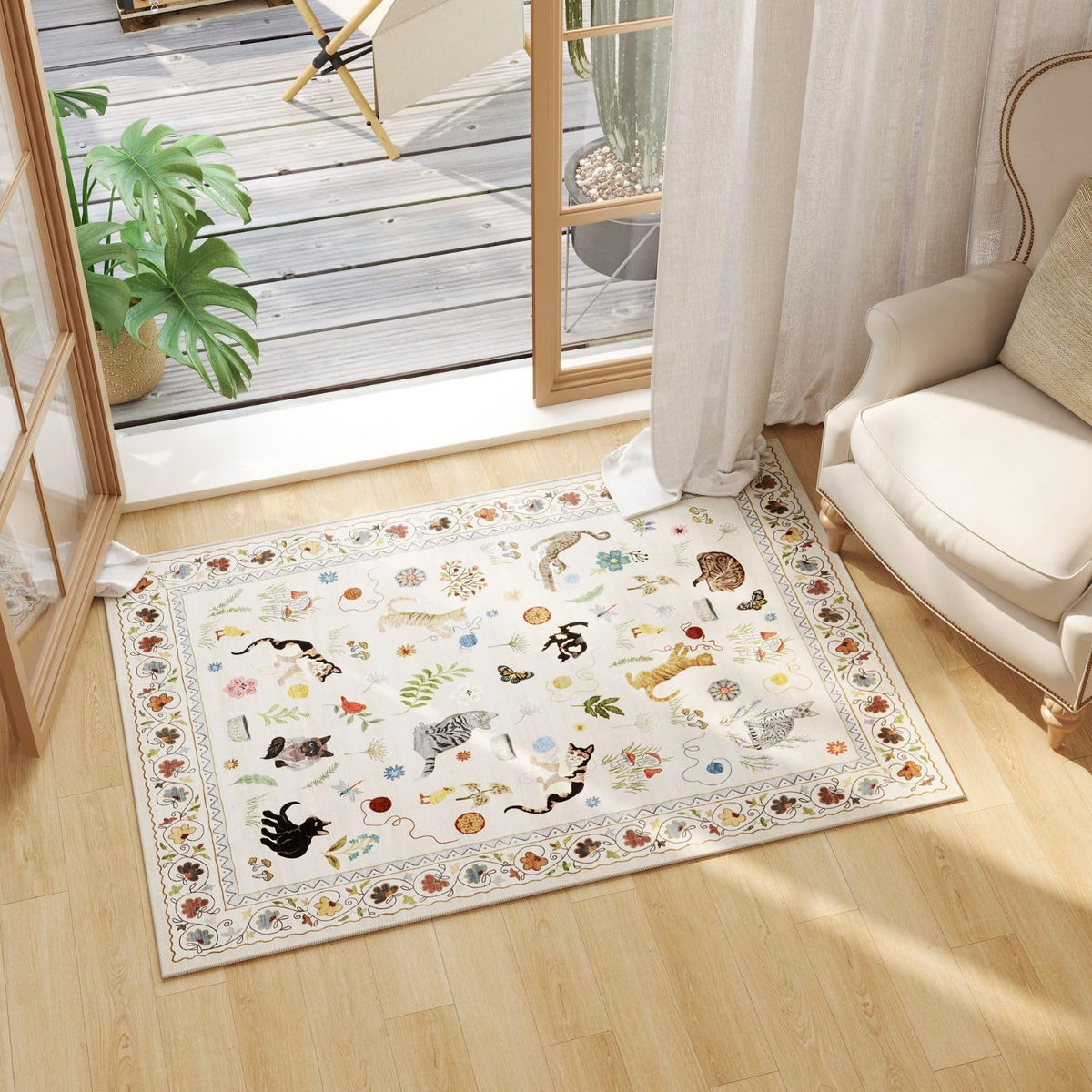 Rugcomf soft non-slip back rug suitable for high-traffic entryways.